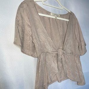 Cropped Pastel Pink Blouse